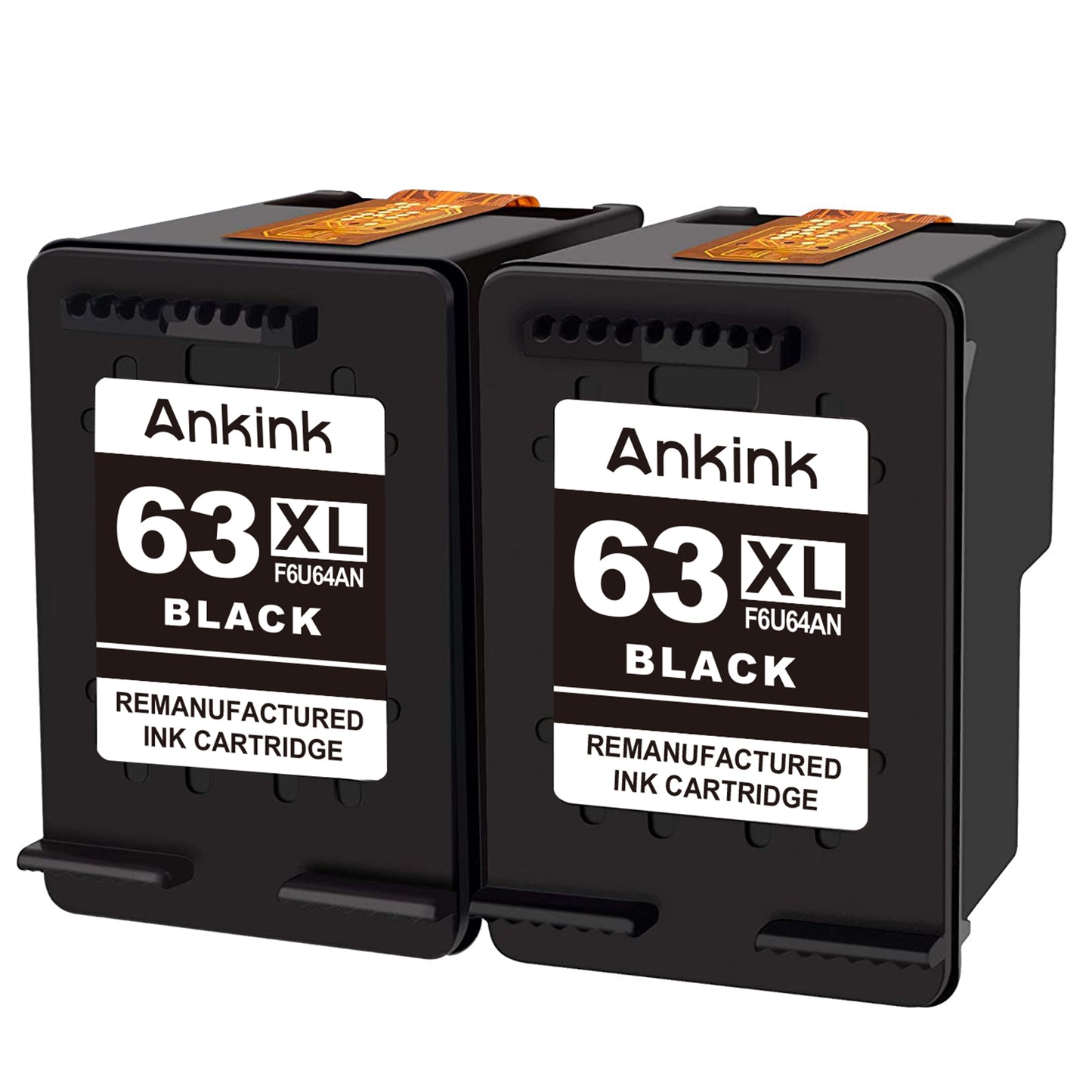 ANKINK Compatible HP 63XL Black Ink Cartridges 2 PACK