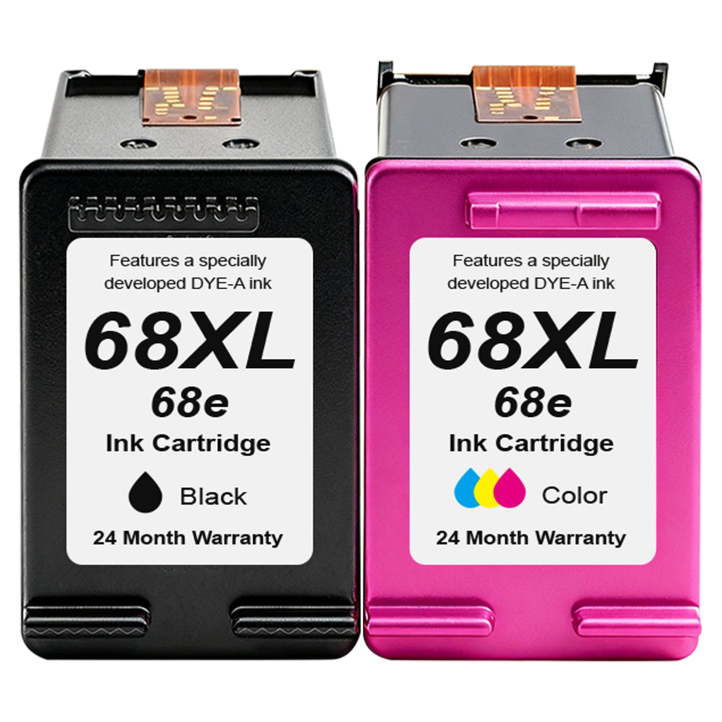 ANKINK Compatible HP 68XL Black Color Combo Pack Ink Cartridges 2 PACK