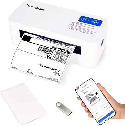 UNITED BRIGHT Bluetooth Thermal Shipping 4x6 Label Printer