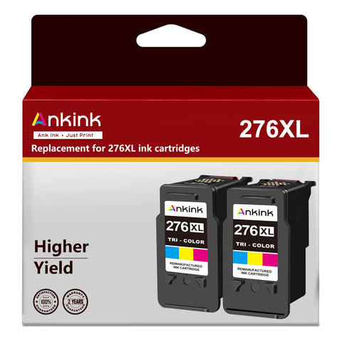 ANKINK compatible Canon CL 276XL Color Ink Cartridges, 2 PACK