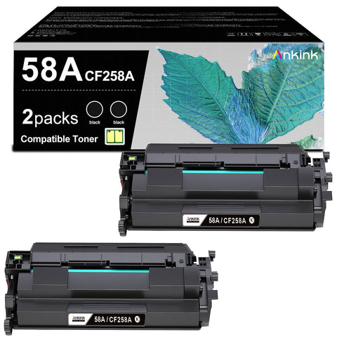 (with Chip) ANKINK COMPATIBLE HP 58A BLACK TONER CARTRIDGE 2 PACK