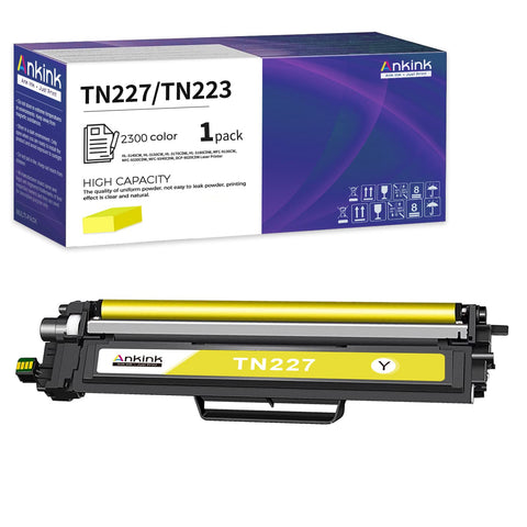 ANKINK TN227 Yellow Toner Cartridge Replacement for Brother TN223 227 223to Use with HL-L3210CW HL-L3290CD HL-L3230CDW HL-L3270CDW MFC-L3710CW MFC-L3770CDW MFC-L3750CDW Printer (1 Pack)