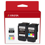 ANKINK compatible Canon PG-243XL CL-244XL Black Color Combo Ink Cartridges, 2 PACK