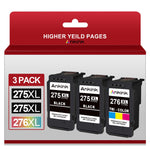 ANKINK 275XL 276XL Ink Cartridge Replacement for Canon PG-275 CL-276 XL 275 276 Combo Compatible with Canon PIXMA TS3520 TS3522 TS3500 TR4720 TR4700 TR4722 Printer 2 Black, 1 Color
