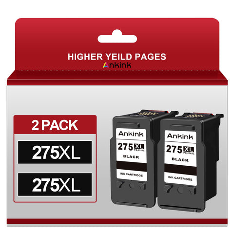 3.0XL 275 Black Ink Cartridge High Yield Replacement for Canon PG-275 pg275 XL 275XL pg 275 Value Pack Compatible with Canon PIXMA TS3520 TS3522 TS3500 TR4720 TR4700 TR4722 Printer 2 Pack pg275xl