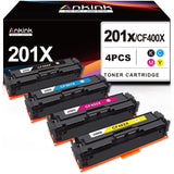 ANKINK compatible HP 201X 201A Black Color Combo Toner Cartridges, 4 PACK
