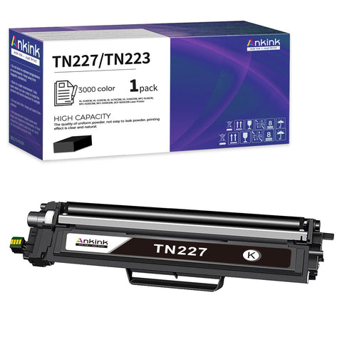 ANKINK compatible Brother TN223 227 223 Black Toner  Cartridge, 1 PACK
