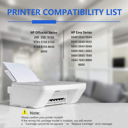 ANKINK compatible HP 62 XL Black Color Combo Ink Cartridges, 2 PACK