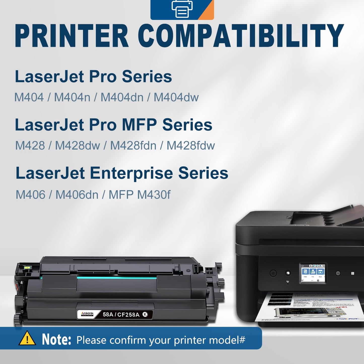 (with Chip) ANKINK COMPATIBLE HP 58A BLACK TONER CARTRIDGE 2 PACK