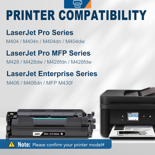 (with Chip) ANKINK COMPATIBLE HP 58A BLACK TONER CARTRIDGE 2 PACK