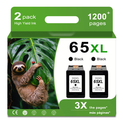 ANKINK Compatible HP 65XL Black Combo Pack Ink Cartridges 2 PACK