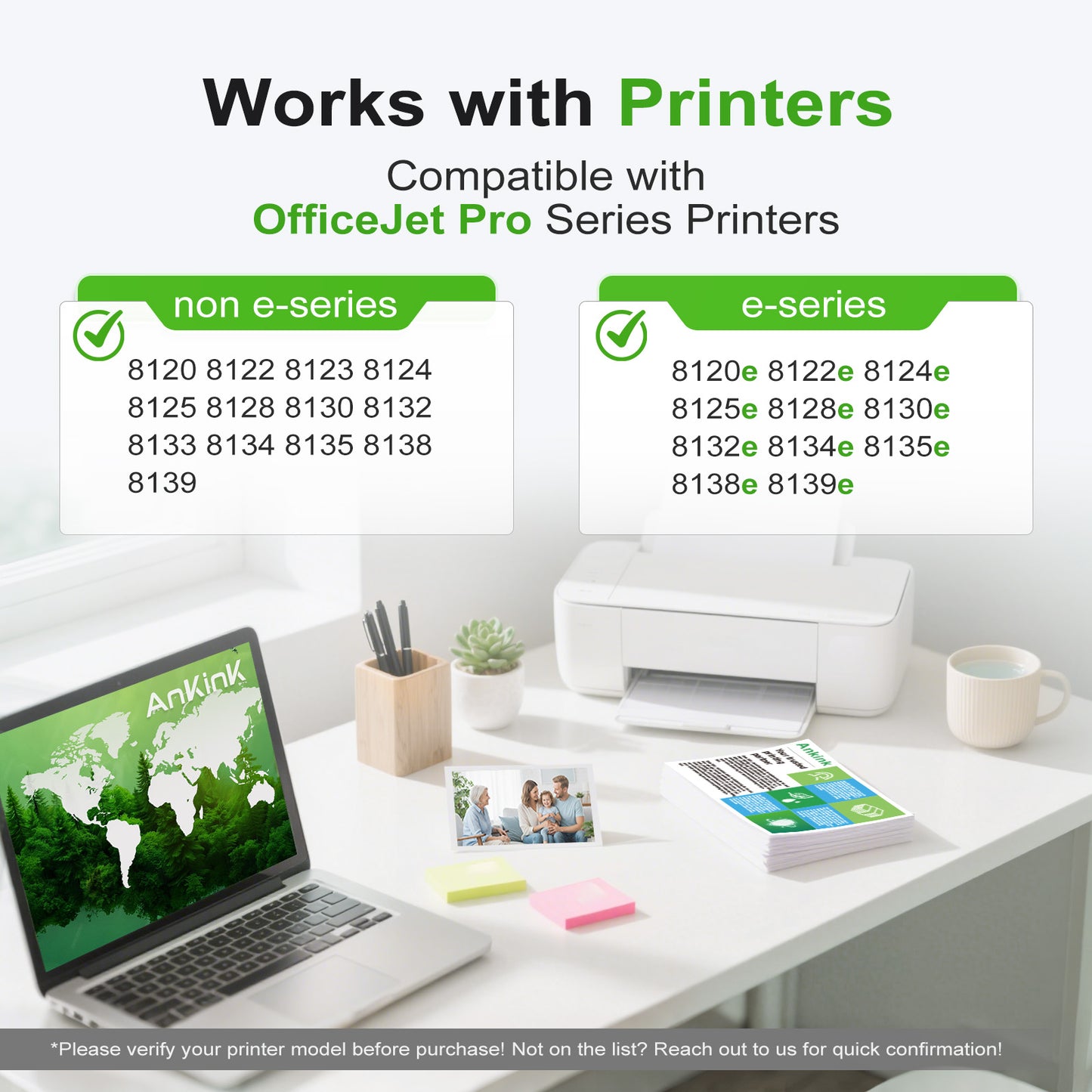 ANKINK Compatible HP 923XL 923e Black Color Combo Pack Ink Cartridges 4 PACK