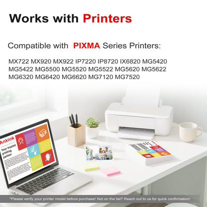 ANKINK Compatible Canon 250XL 251XL Black Color Combo Pack Ink Cartridges 5 PACK