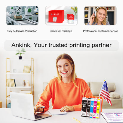 ANKINK Compatible Canon 250XL 251XL Combo Pack Ink Cartridges(2 PGBK, 2 Black)4 PACK