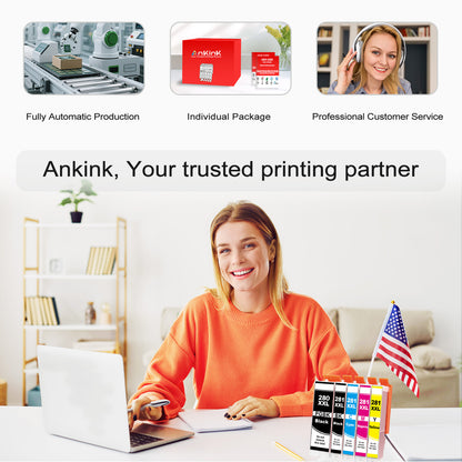 Ankink Compatible Ink Cartridges Replacement for 280XXL 281XXL 10 Pack