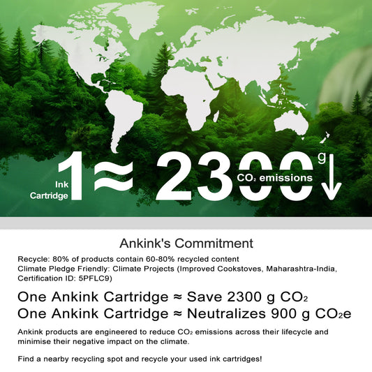 ANKINK compatible HP 64 XL Black Ink Cartridges, 2 PACK