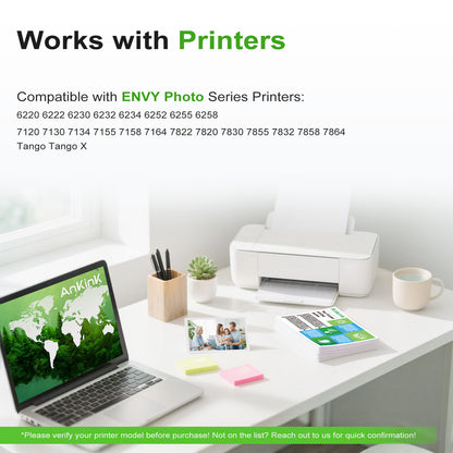 ANKINK Compatible HP 64XL Color Ink Cartridges 2 PACK