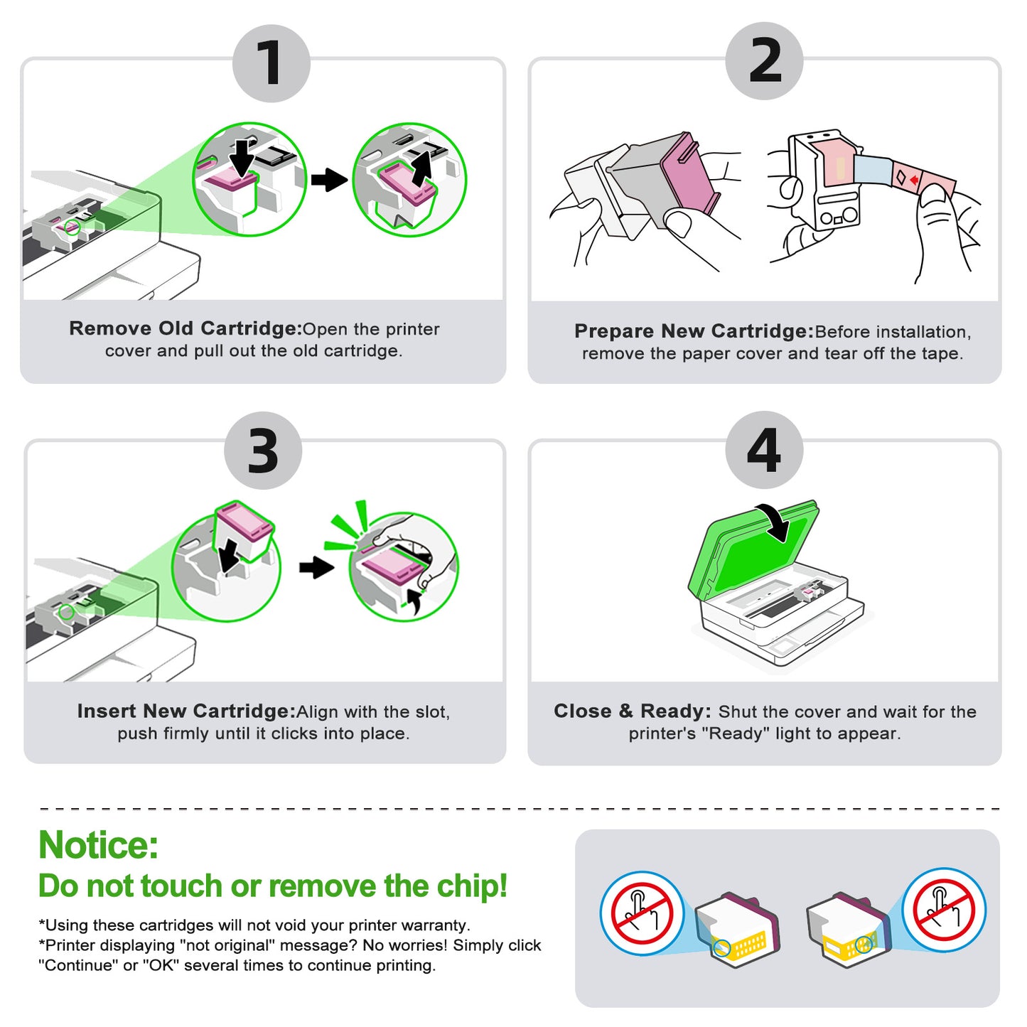 ANKINK Compatible HP 65XL Black Combo Pack Ink Cartridges 2 PACK