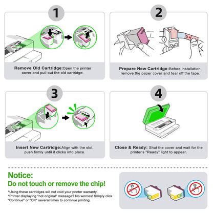 ANKINK Compatible HP 65XL Black Combo Pack Ink Cartridges 2 PACK