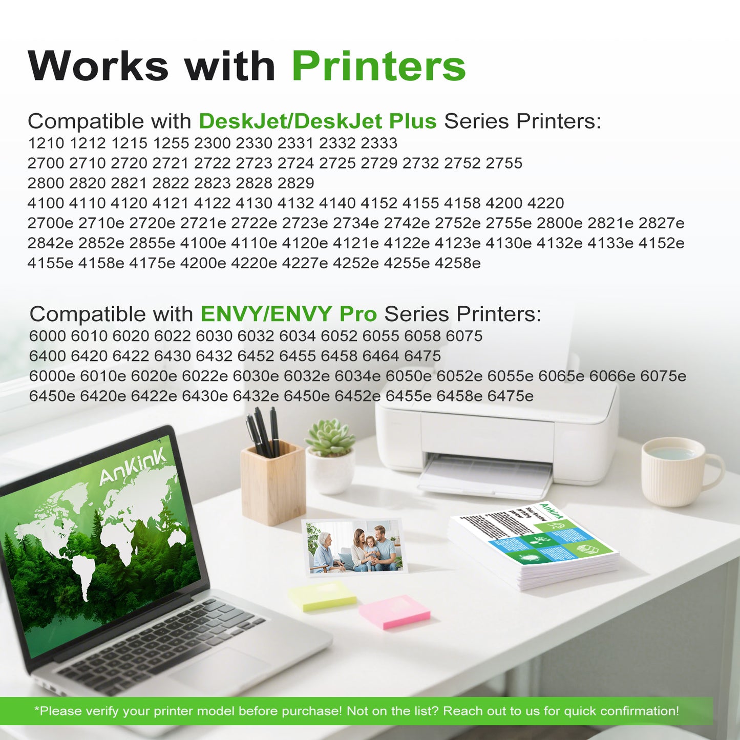 ANKINK Compatible HP 67XL Black Color Combo Pack Ink Cartridges 3 PACK