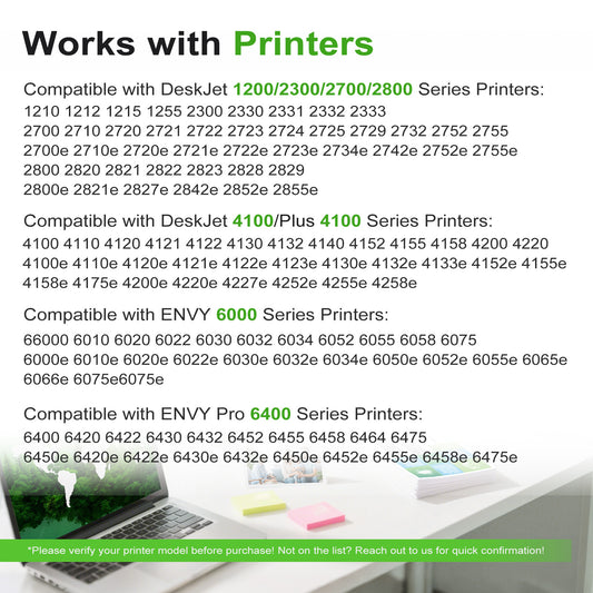 ANKINK Compatible HP 67XL Black Color Combo Pack Ink Cartridges 3 PACK