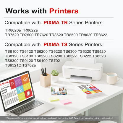 ANKINK compatible Canon PGI-280XL CLI-281XL Black Color Combo Ink Cartridges, 5 PACK