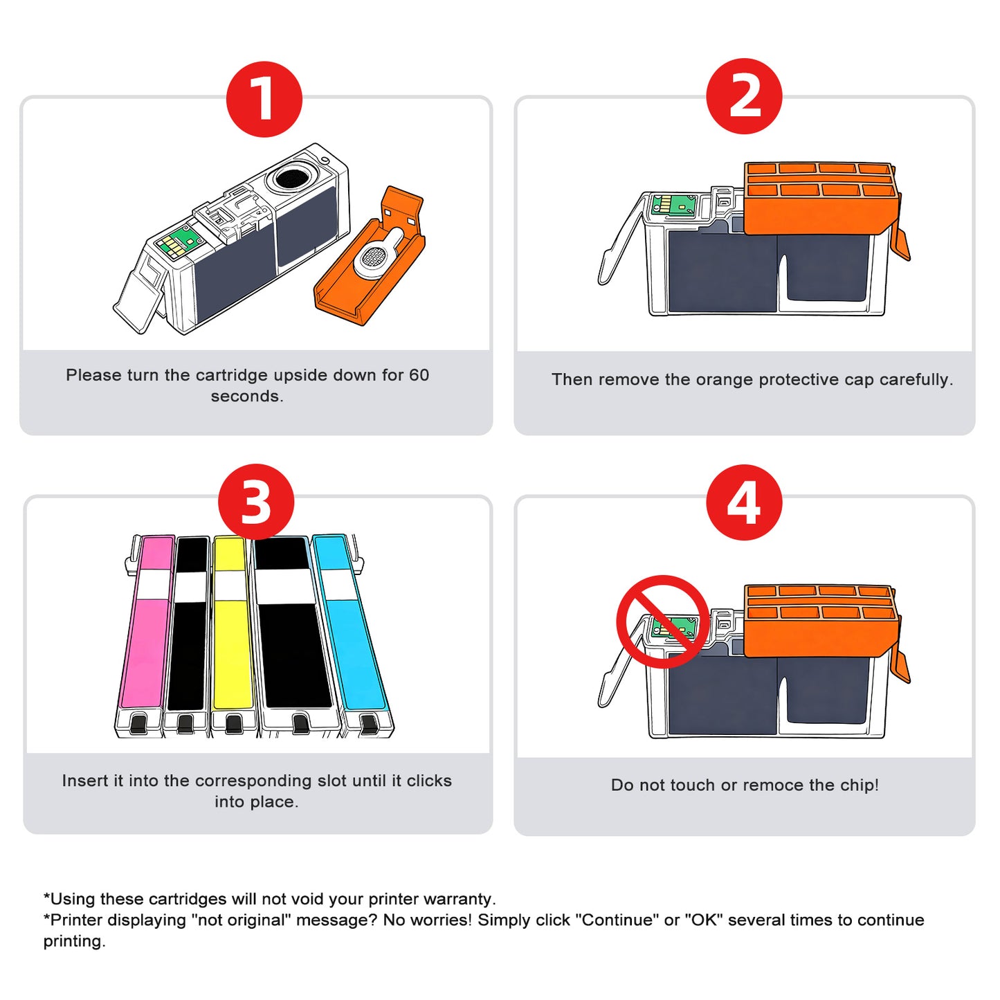 ANKINK compatible Canon PGI-280XL CLI-281XL Black Color Combo Ink Cartridges, 5 PACK