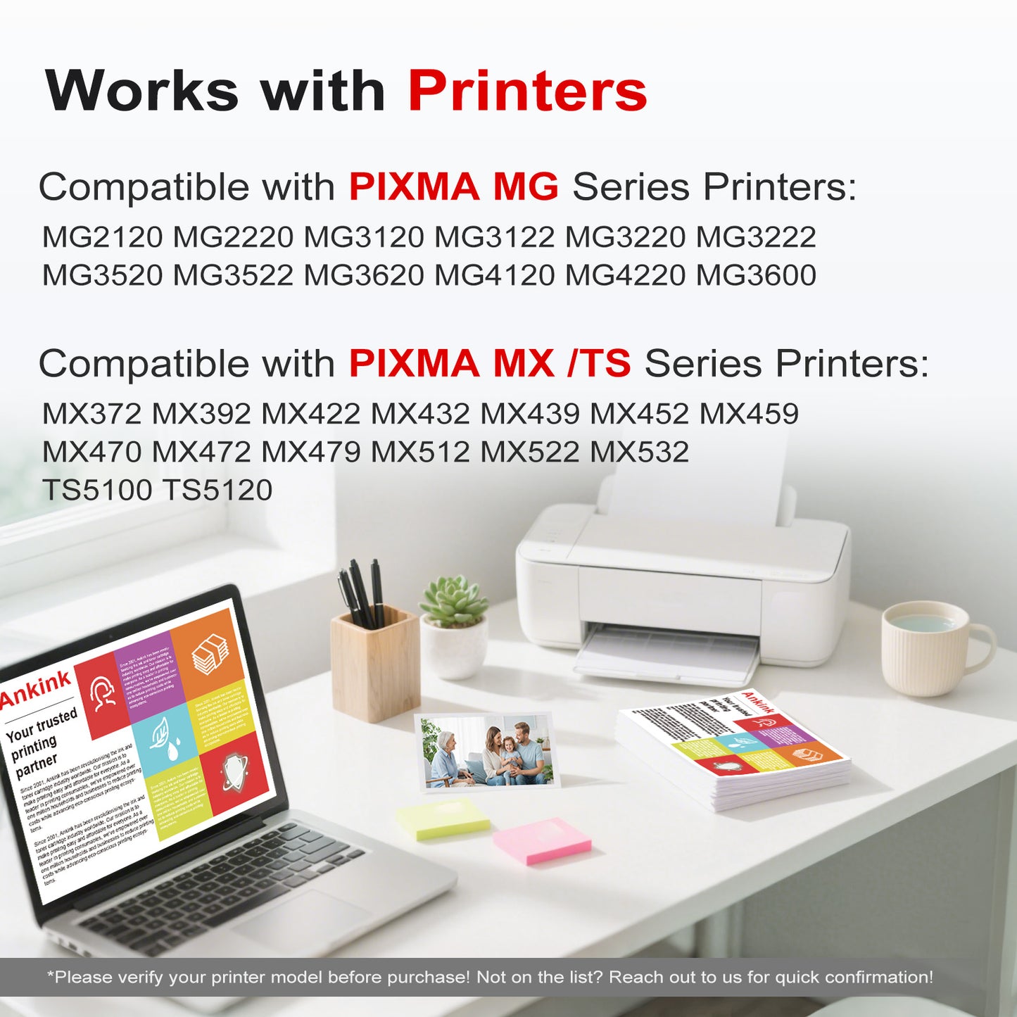 ANKINK compatible Canon PG 240 CL 241 XL Black Color Combo Ink Cartridges, 2 PACK