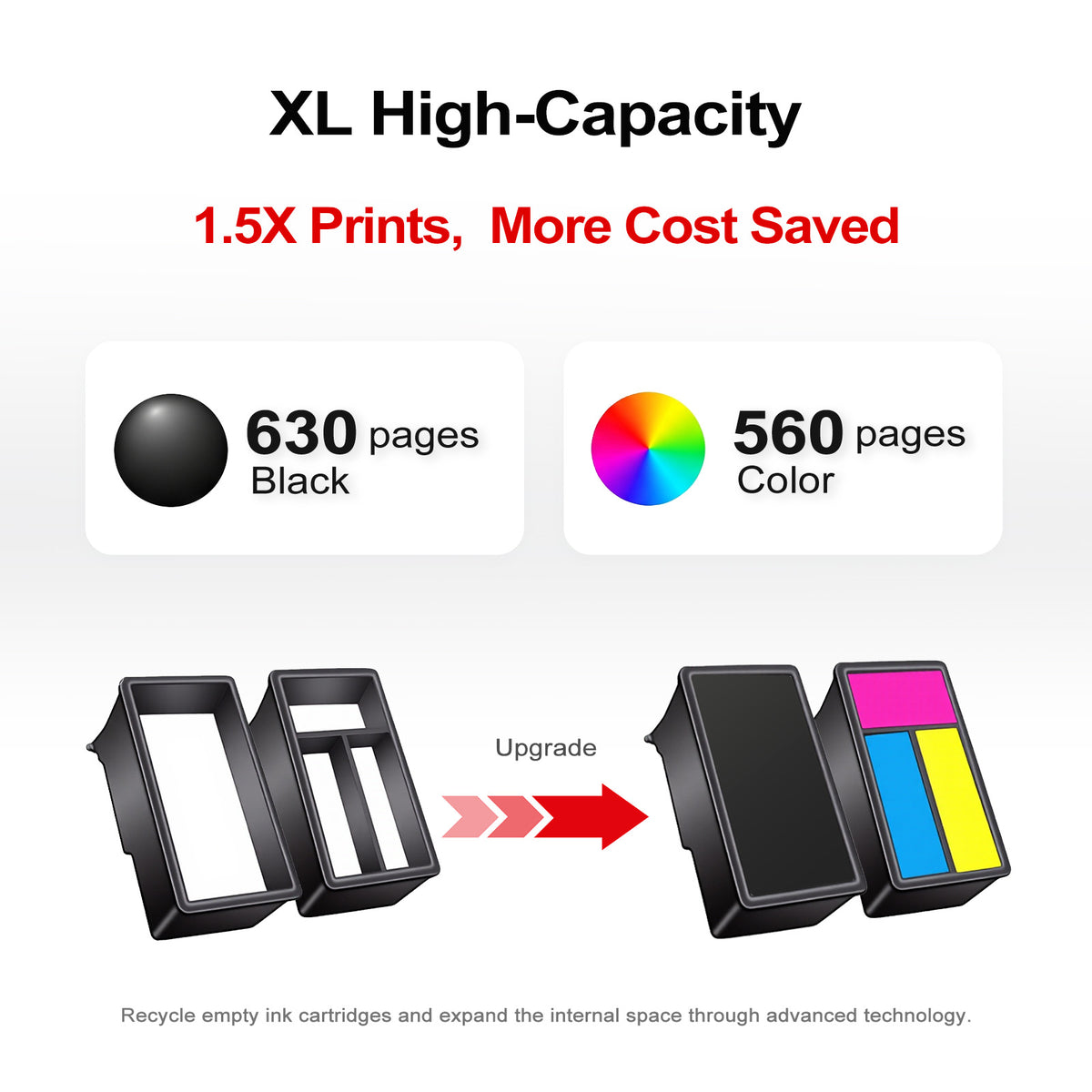 ANKINK 240 241 Black Tricolor Ink Cartridges Combo Pack Replacement for Canon 240 241 240XL241XL PG-240 XL CL-241 XL Ink Cartridge,3-Pack