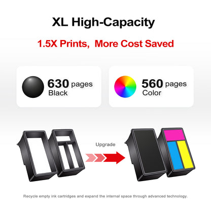 ANKINK 240 241 Black Tricolor Ink Cartridges Combo Pack Replacement for Canon 240 241 240XL241XL PG-240 XL CL-241 XL Ink Cartridge,3-Pack