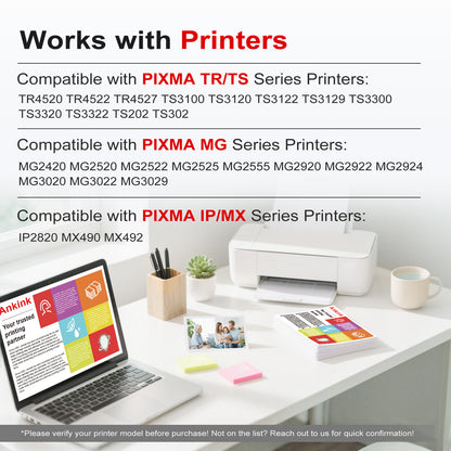 ANKINK Compatible Canon 245XL 246XL Black Color Combo Pack Ink Cartridges 3 PACK