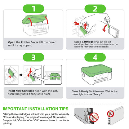 ANKINK Compatible HP 950XL 951XL Black Color Combo Pack Ink Cartridges 4 PACK