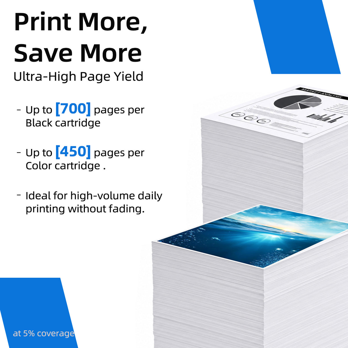 Ecoworld 67XL Ink Cartridges Replacement for HP 67 XL HP67XL Color Ink Cartridge