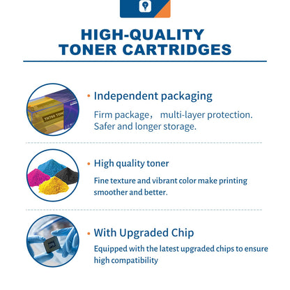 ANKINK compatible Brother TN-760 730 Black High Yield Toner Cartridge, 4 PACK