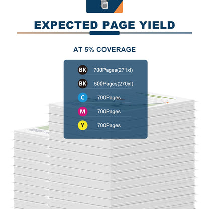 ANKINK compatible CANON PGI 270XL CLI 271XL Black Color Combo Ink Cartridges, 10 PACK