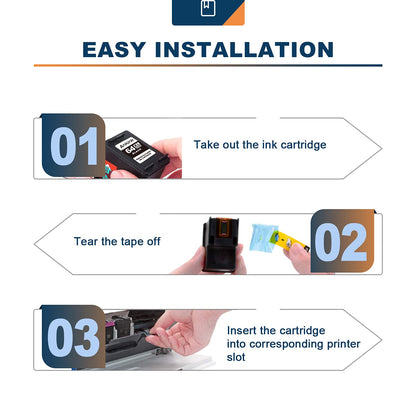 ANKINK compatible HP 64 XL Black Color Combo Ink Cartridges, 2 PACK