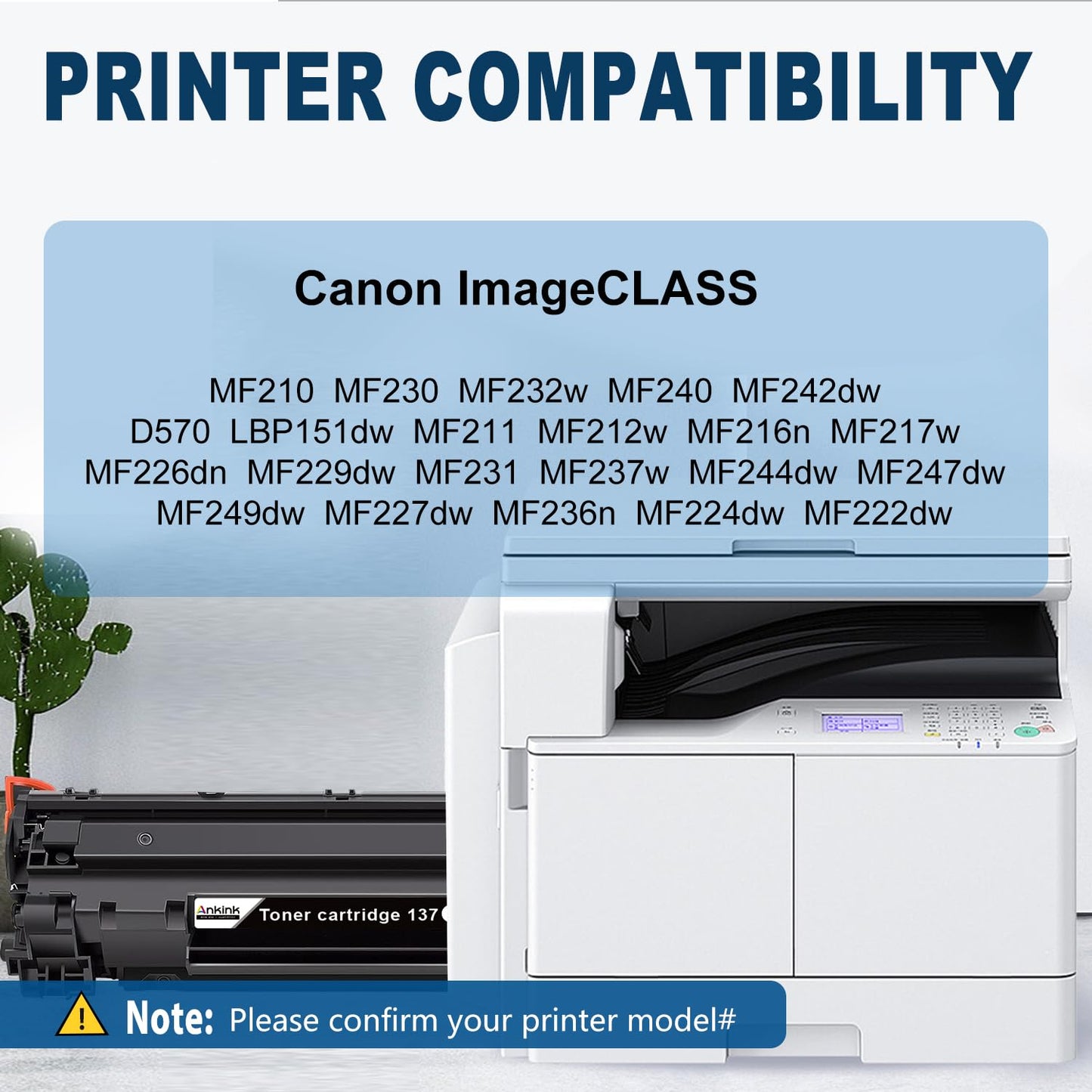 ANKINK compatible Canon CRG 137 Black Toner Cartridges, 2 PACK