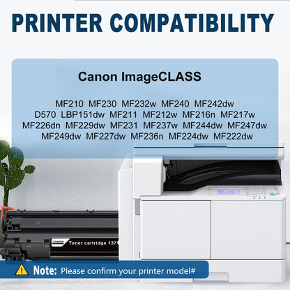 ANKINK compatible Canon CRG 137 Black Toner Cartridges, 2 PACK