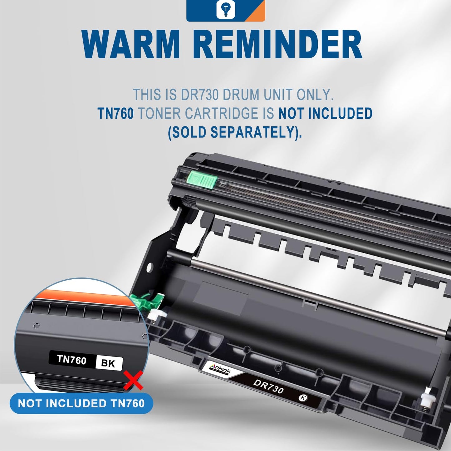 ANKINK Compatible Drum Unit Replacement for Brother DR730 (2 pack)