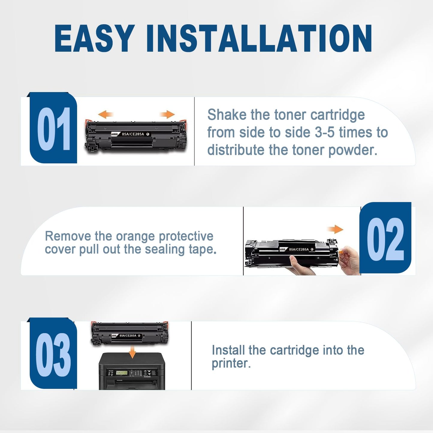 ANKINK compatible HP 85A Black Toner Cartridges, 4 PACK