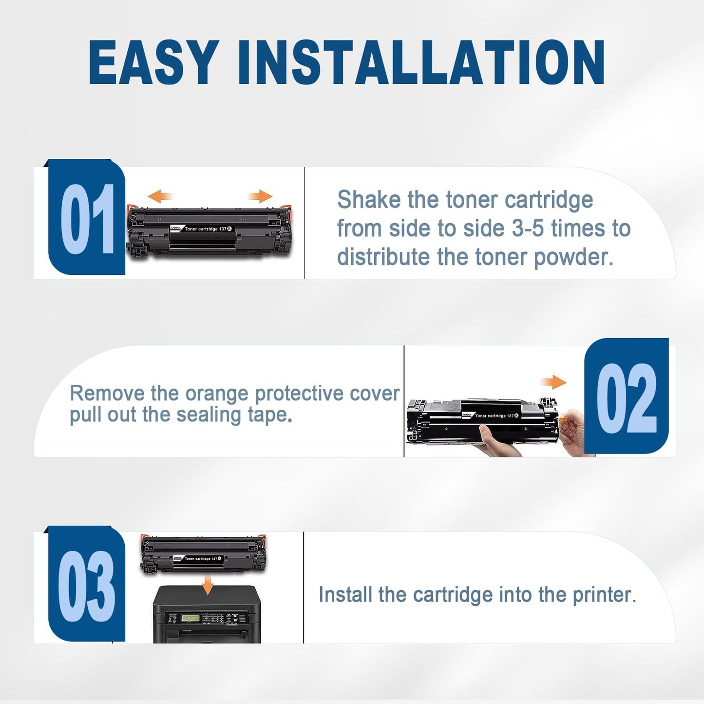 ANKINK compatible Canon CRG 137 Black Toner Cartridges, 2 PACK