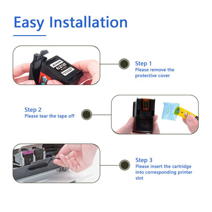 ANKINK compatible HP 62 XL Black Color Combo Ink Cartridges, 2 PACK