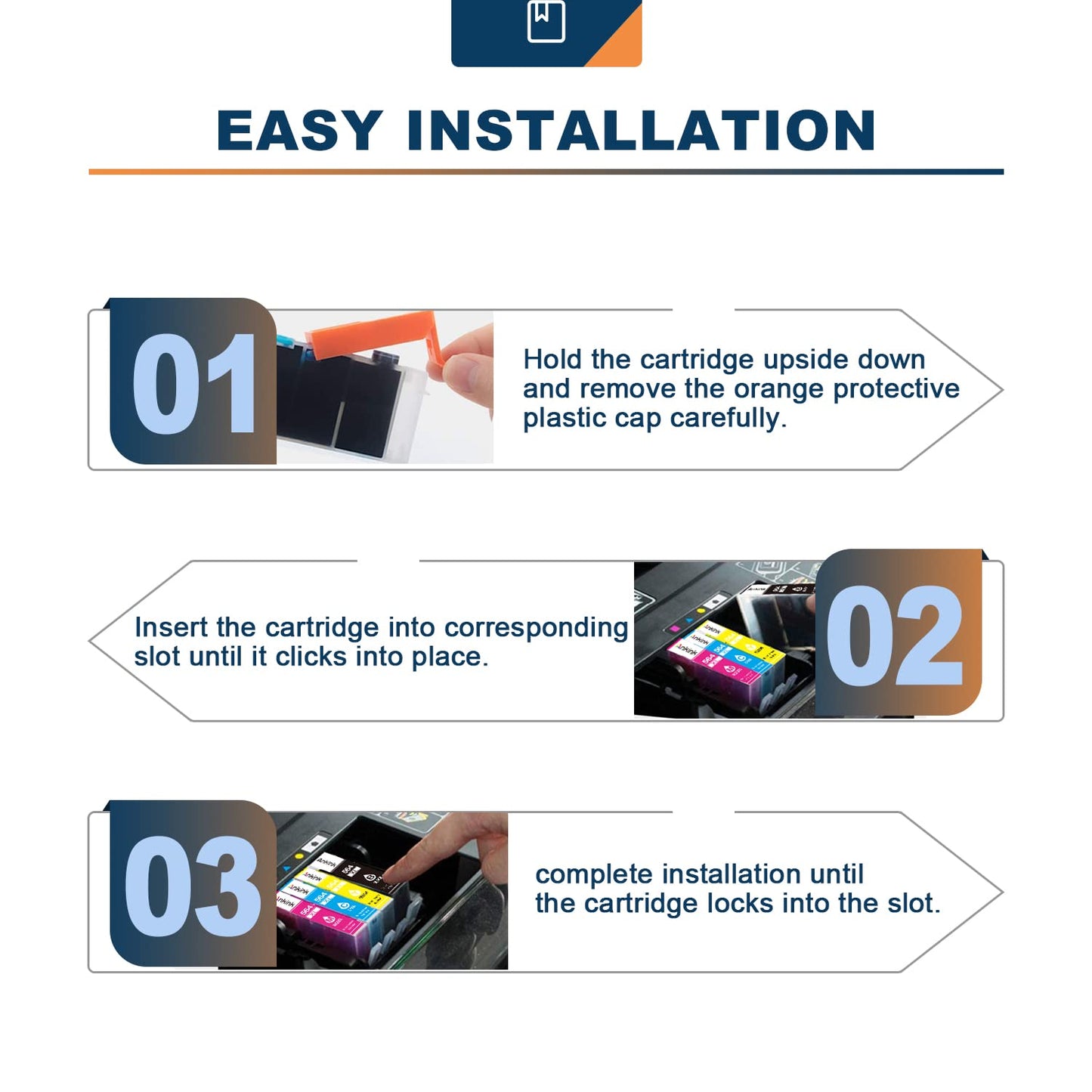 ANKINK Compatible HP 564XL Black Color Combo Pack Ink Cartridges 5 PACK