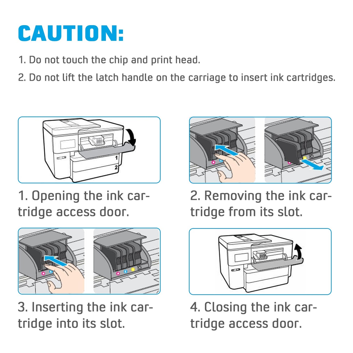 ANKINK Compatible HP 952XL Black Color Combo Pack Ink Cartridges 4 PACK