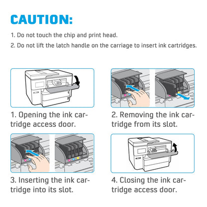 ANKINK Compatible HP 952XL Black Color Combo Pack Ink Cartridges 4 PACK