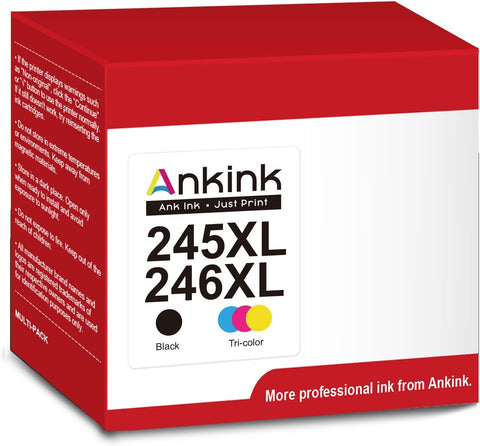 Ankink Compatible Ink Cartridge Replacement for 245XL 246XL (Black Color Combo，2-Pack) for Pixma MX490 TR4520 TS3322 TR4522 TR4500 TS3122 TS3300 MX492 MG2522 TS3320 TS3100 Printer.