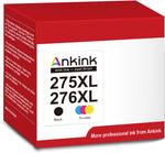 Ankink Compatible Ink Cartridge Replacement for 275XL 276XL (Black Color Combo，2-Pack) for TS3522 TR4720 TR4700 TR4722 TS3500 TS3520 Printer.