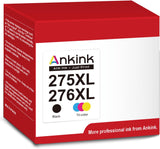 Ankink Compatible Ink Cartridge Replacement for 275XL 276XL (Black Color Combo，2-Pack) for TS3522 TR4720 TR4700 TR4722 TS3500 TS3520 Printer.