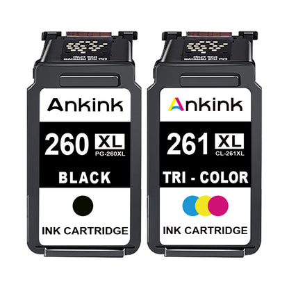 ANKINK Compatible Canon 260XL 261XL Black Color Combo Pack Ink Cartridges 2 PACK
