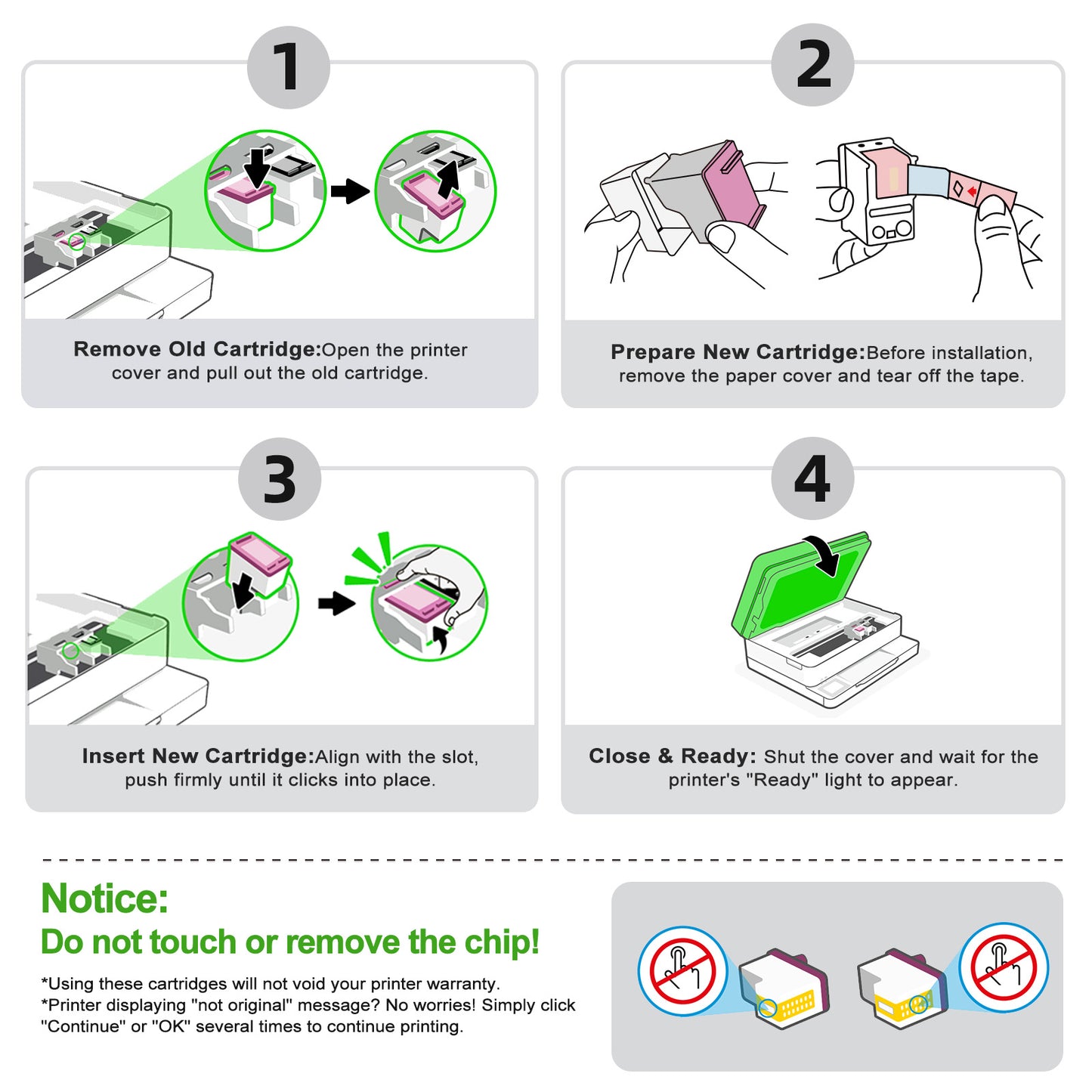 ANKINK Compatible HP 63XL Black Color Combo Pack Ink Cartridges 2 PACK